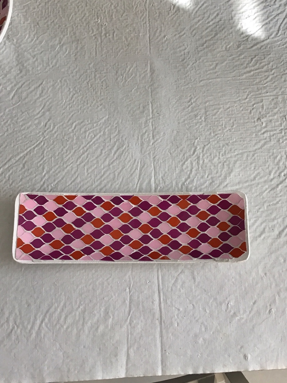 Ashland Pink Purple Orange Patterned Serving Tray